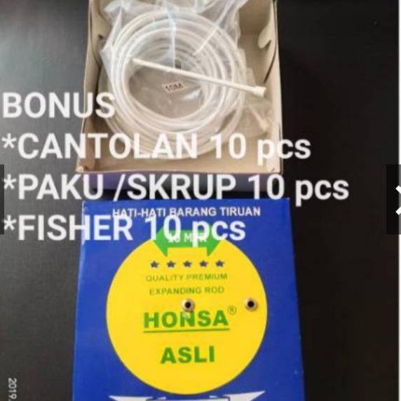 honsa kawat spiral tali gorden tirai gorden 1 box 10 meter dan 15 meter - honsa 10 meter