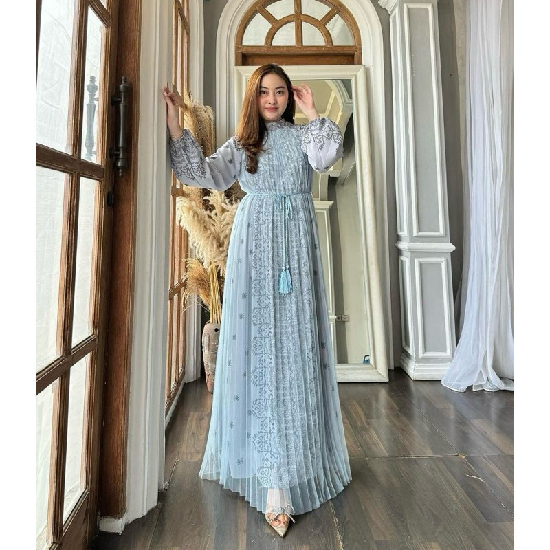 DAVINA DRESS / GAMIS LEBARAN / GAMIS TERBARU / GAMIS PESTA