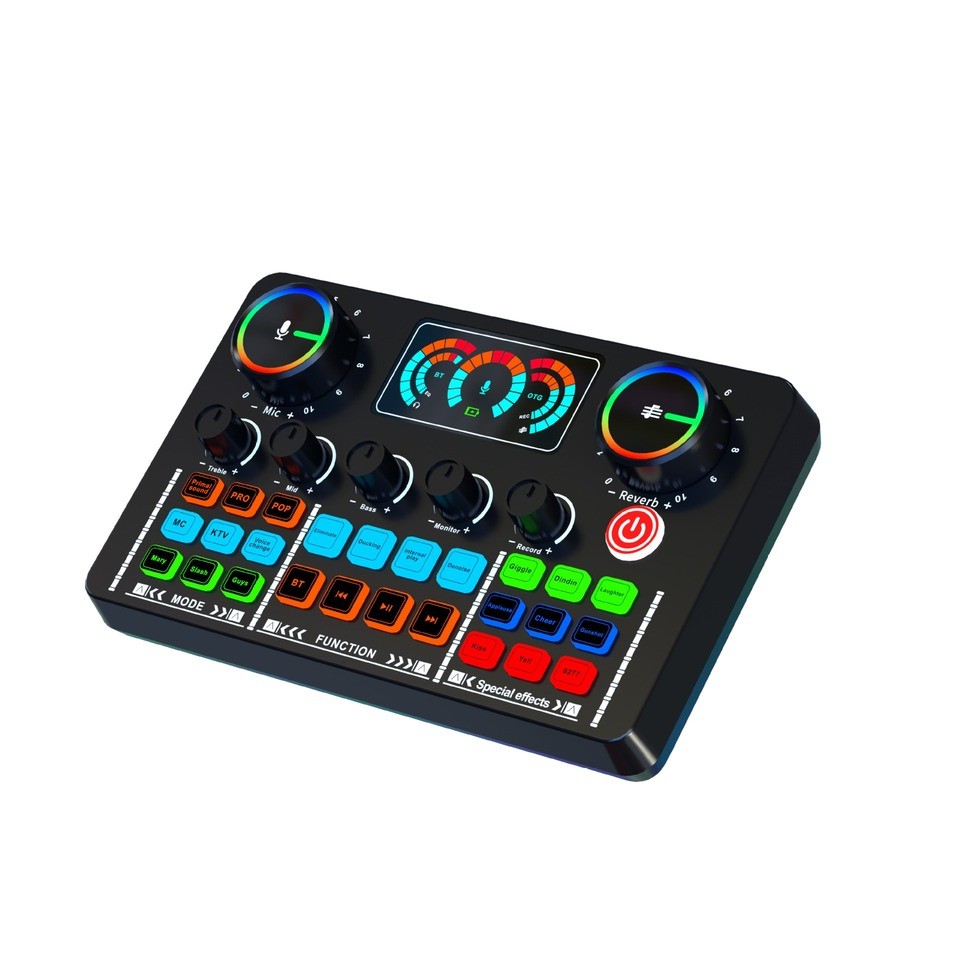 Portable Sound Card Live Stream Vlog Sound Mixer Recording Audio Mixer Dj Control Digital Mixer Cons
