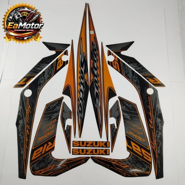 Striping suzuki satria fu f 150 2012 2013 barong se gold list body standar berkualitas