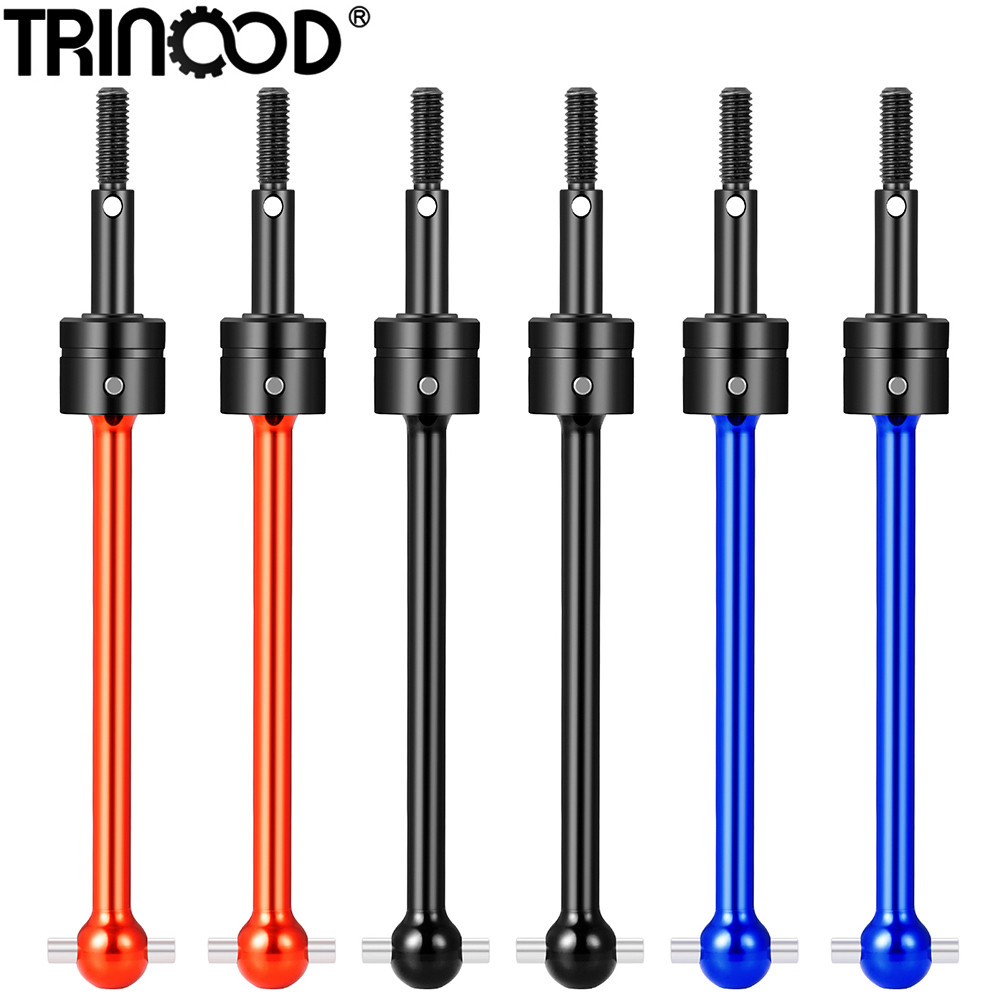 TRINOOD 1Pair Steel CVD Drive Shaft Front Rear Universal Dogbone for 1/10 Tami TT02B RC Buggy Car Up