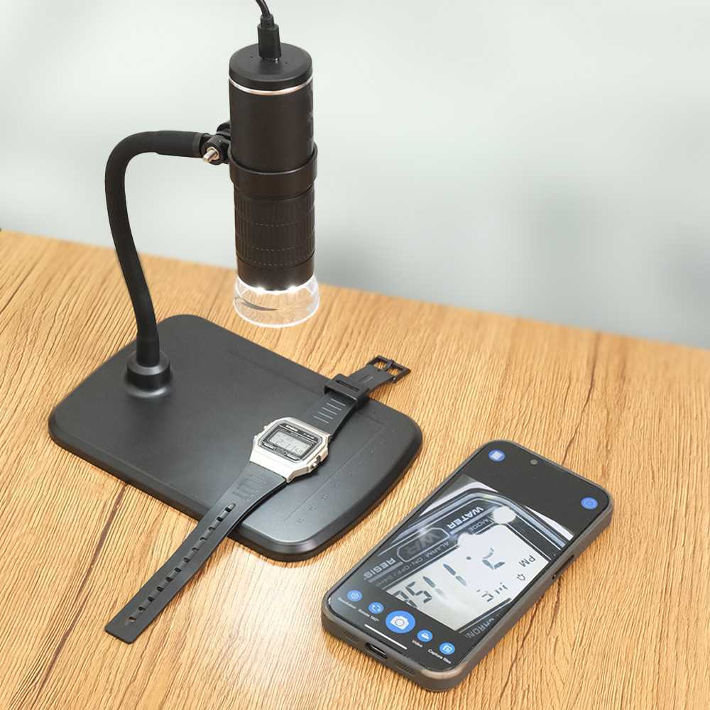 KKMOON F210 Mikroskop Digital Magnification 1000x Zoom HD CMOS WiFi Wireless Microscope Android iOS 