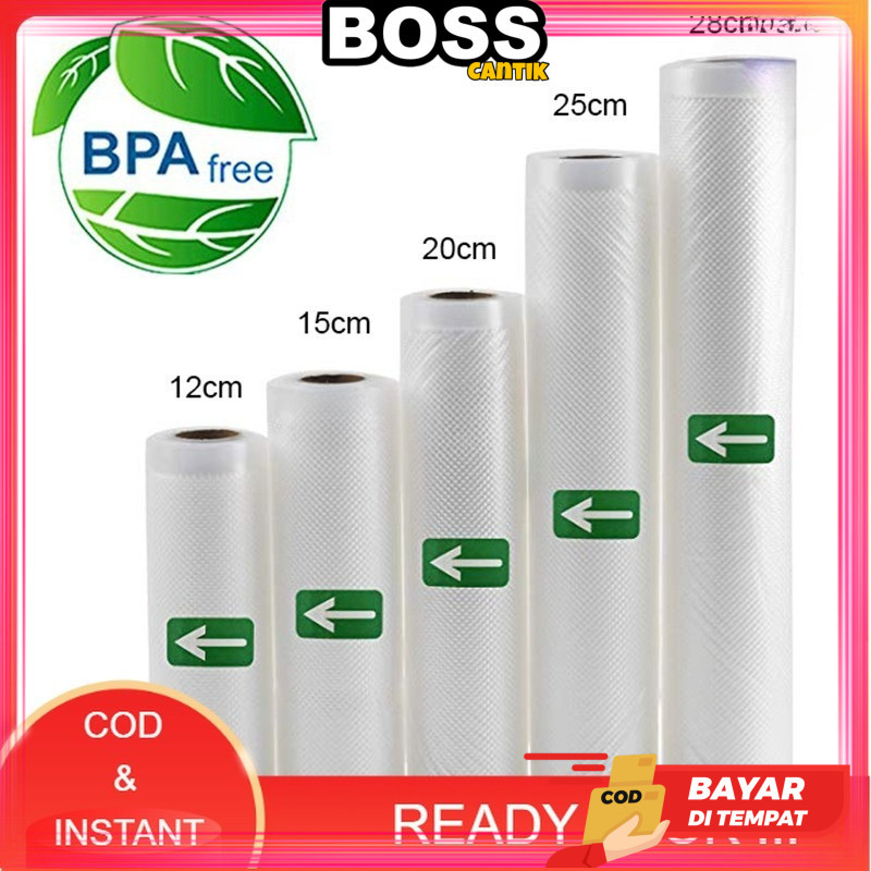 Plastik Vacuum Makanan EMBOSS ROLL CLEAR Plastik Vakum BINTIK BENING PREMIUM Plastik Vakum Makanan F