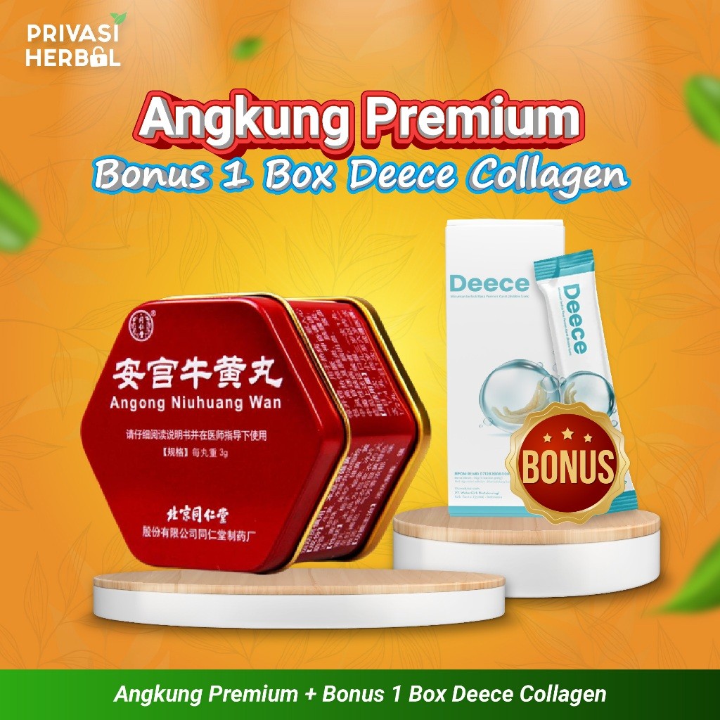 Obat Stroke Cina Herbal Angkung Premium Angong Ni Huang Wan Original Asli BPOM