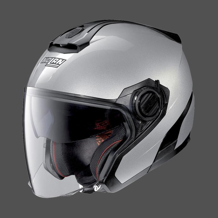 Nolan N40.5 Special Solid Helm Half Face N405 polos double visor - Salt Silver 11