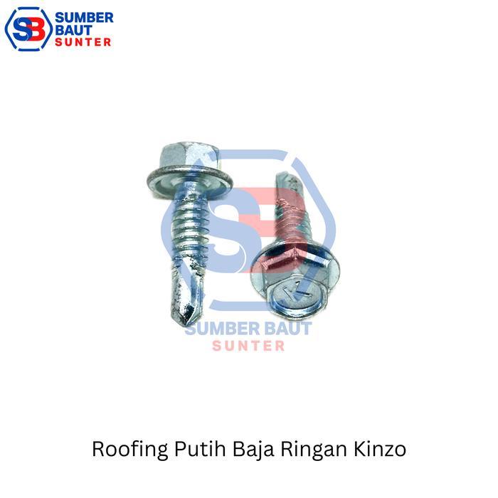 Skrup Baja Ringan 12x20 Roofing Putih Kinzo