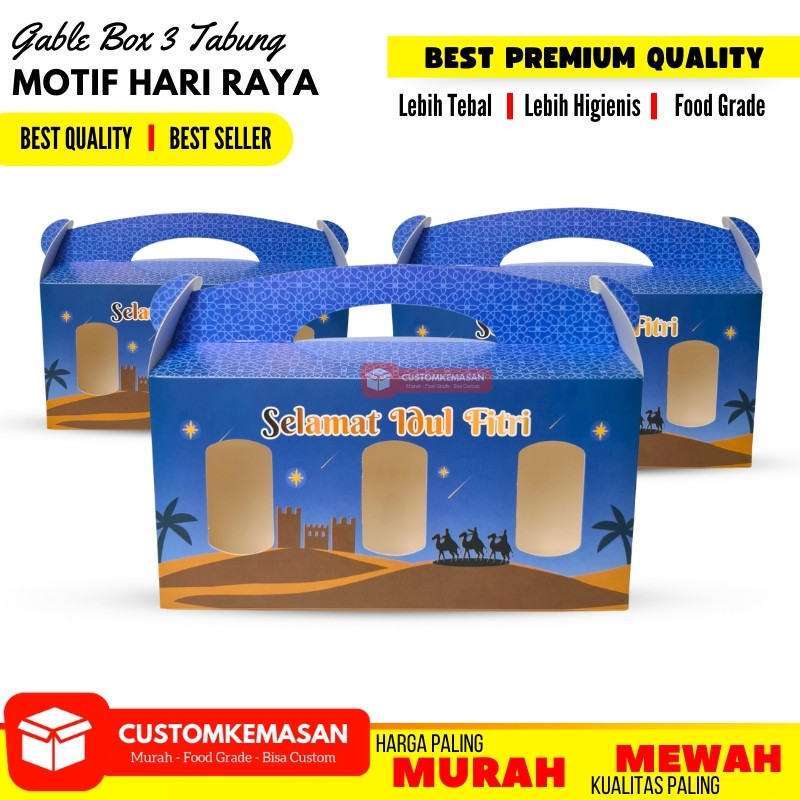 Box Jinjing Lebaran / Gable box / gable box idul fitri / gable box 3 toples / gable box lebaran