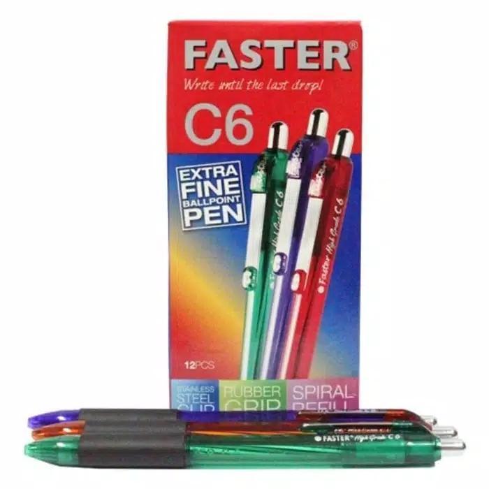 NOTEZONE PULPEN FASTER C6 /ASLI - Biru