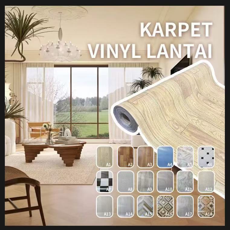 Staria55 -  Karpet Lantai  Meteran Roll 3 Meter X 100 Cm Motif Kayu