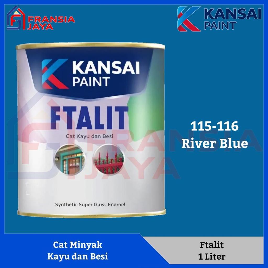 Kansai Ftalit 1 Kg KF 116 River Blue Cat Minyak Besi dan Kayu Paint