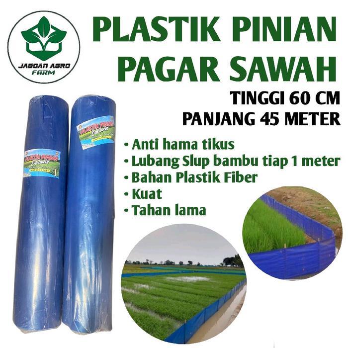Plastik Pagar Sawah Fiber Anti Hama Tikus 60x45 meter - Plastik Pinian Sawah -Plastik Hama Tikus