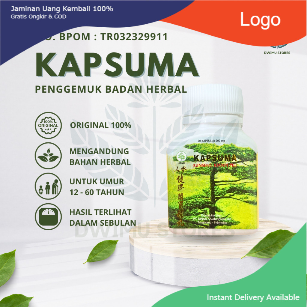 YANG ORI CUMA DISINI !! KAPSUMA / GINSENG KIAAN PI PIL ORIGINAL / VITAMIN PENGGEMUK BADAN