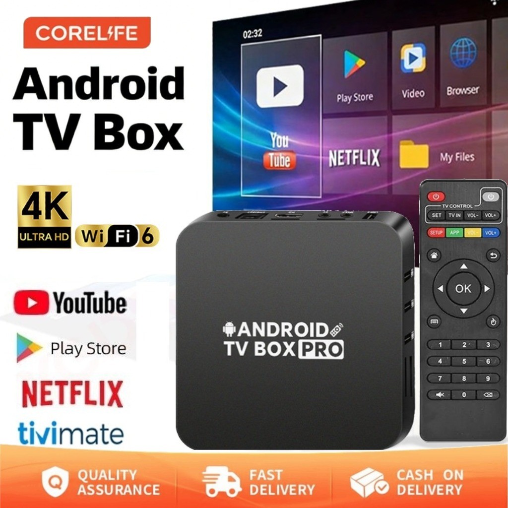 Android Tv Box 2.4G WIFI 8GB Ram 128GB Rom STB 4K Smart TV Box Unlock Tv Box Netflix Global