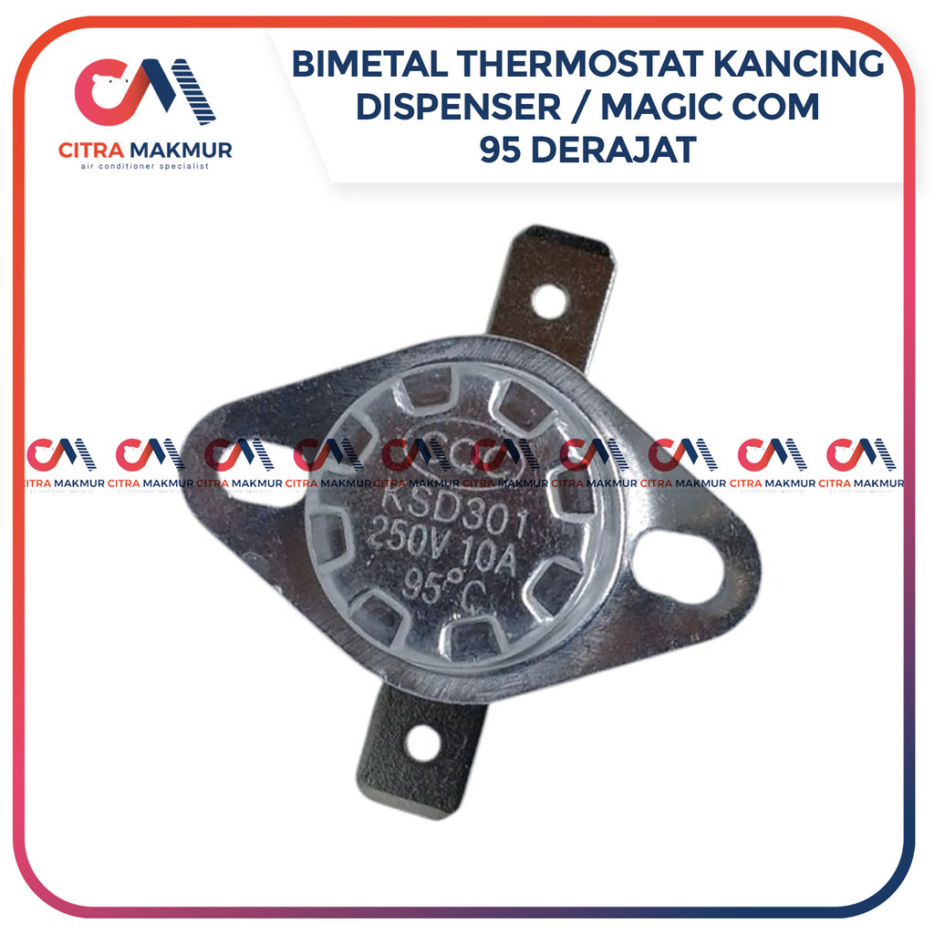 Thermostat Dispenser Magic Com Jar Rinnai 95 Derajat Yong Ma Sanken Bimetal  Sensor Suhu Thermo Disc