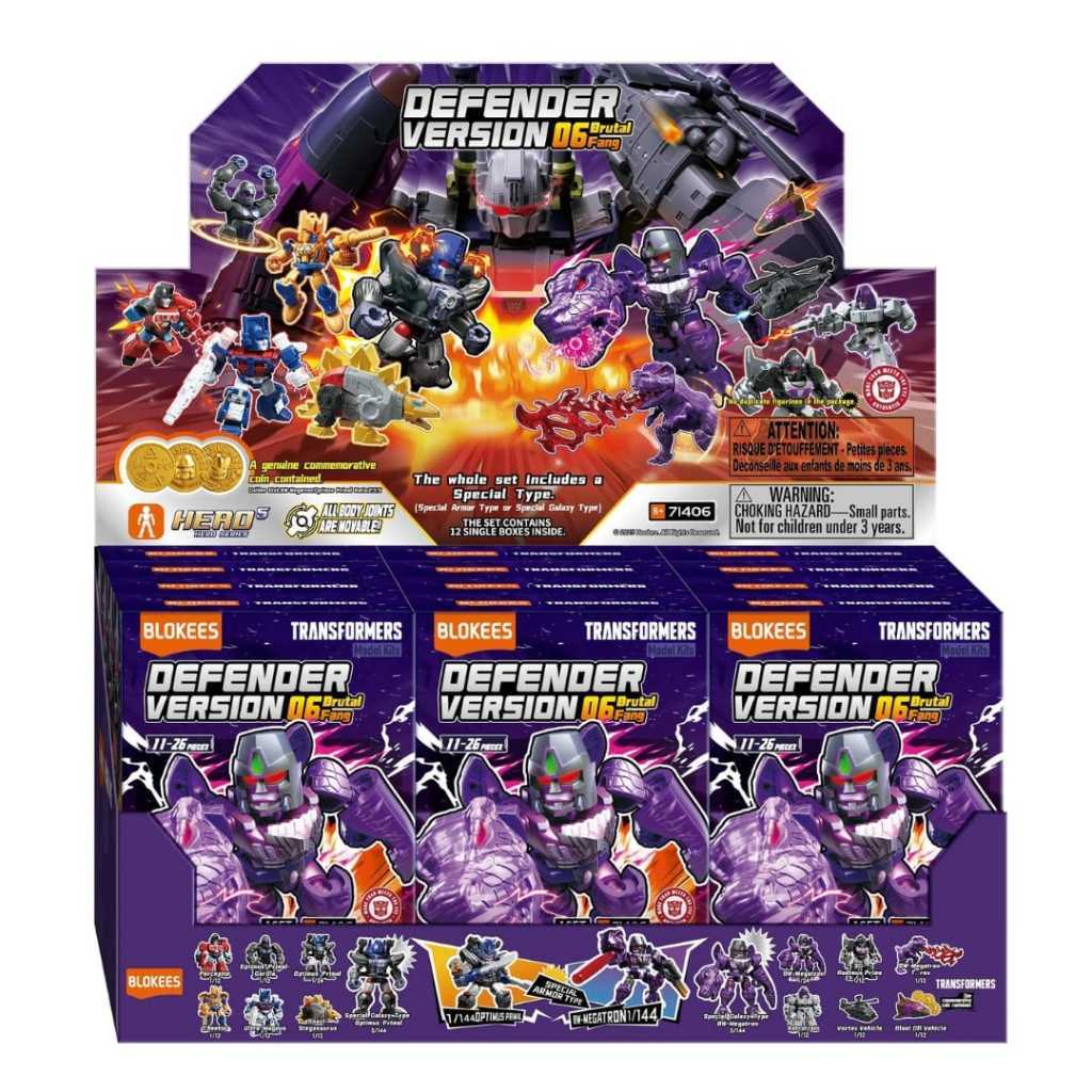 BLOKEES TRANSFORMERS DEFENDER VERSION 06 BRUTAL FANG VOL 6 DV06 GDV06 BLINDBOX TRANSFORMERS OPTIMUS 