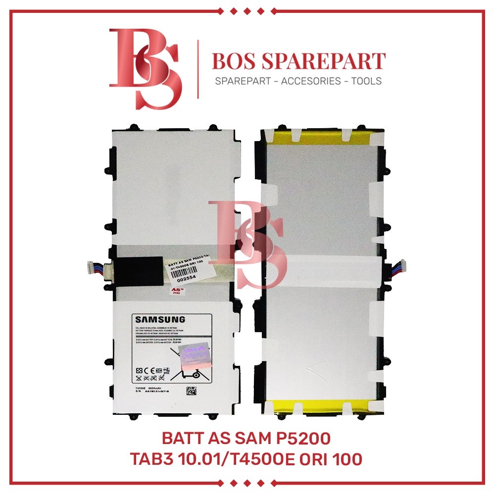 Bos Sparepart ITC Cempaka - BATERAI AS SAMSUNG P5200 / TAB 3 10.01 / T450OE ORIGINAL 100 % / BATT / 