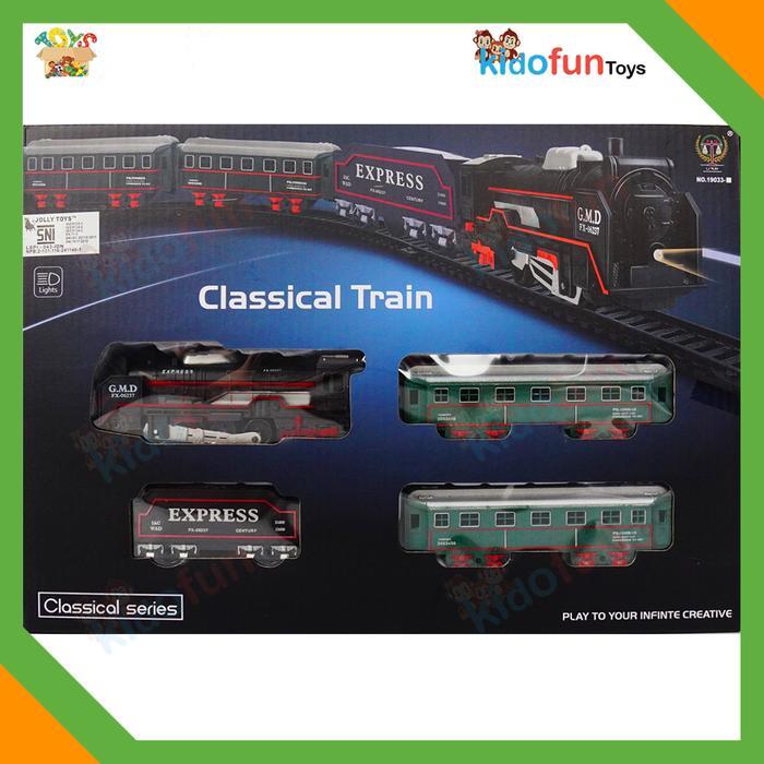Mainan Kereta Rail King Gerbong Penumpang & Container Pakai Baterai isi 18pcs / Rail King 13pcs - Ra