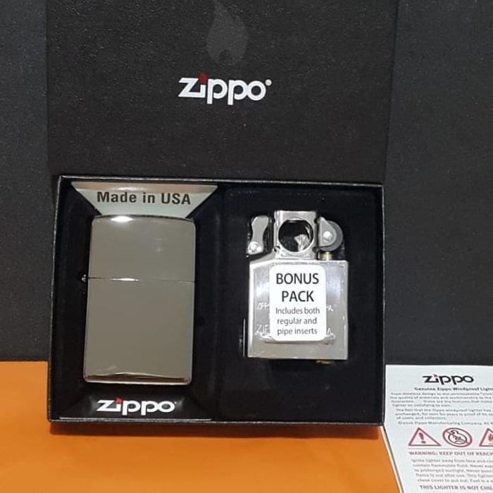 GIFTEMPIRE Original Zippo Lighter and Pipe insert combo 29789