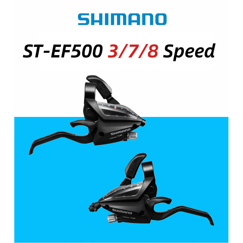 Tuas Rem Shimano ST-EF500 Shifter 3s 7s 8s EZ FIRE PLUS 21 kecepatan 24 kecepatan Dengan Jendela unt