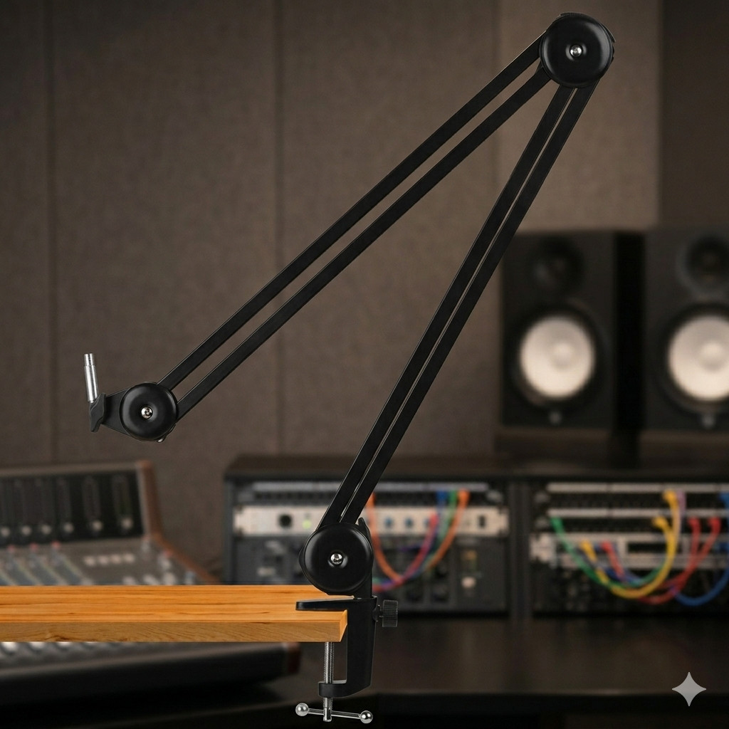 Stand Holder Microphone Jepit di Meja Dudukan Penyangga Mic
