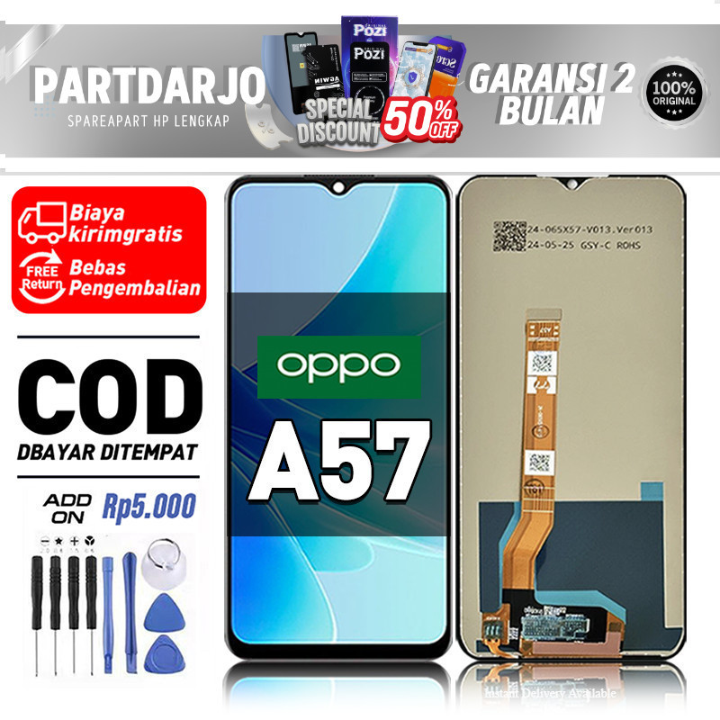 LCD For OPPO A57 Touchscreen Fullset-Original Compatible For Glass Touch Screen Digitizer ori-asli C