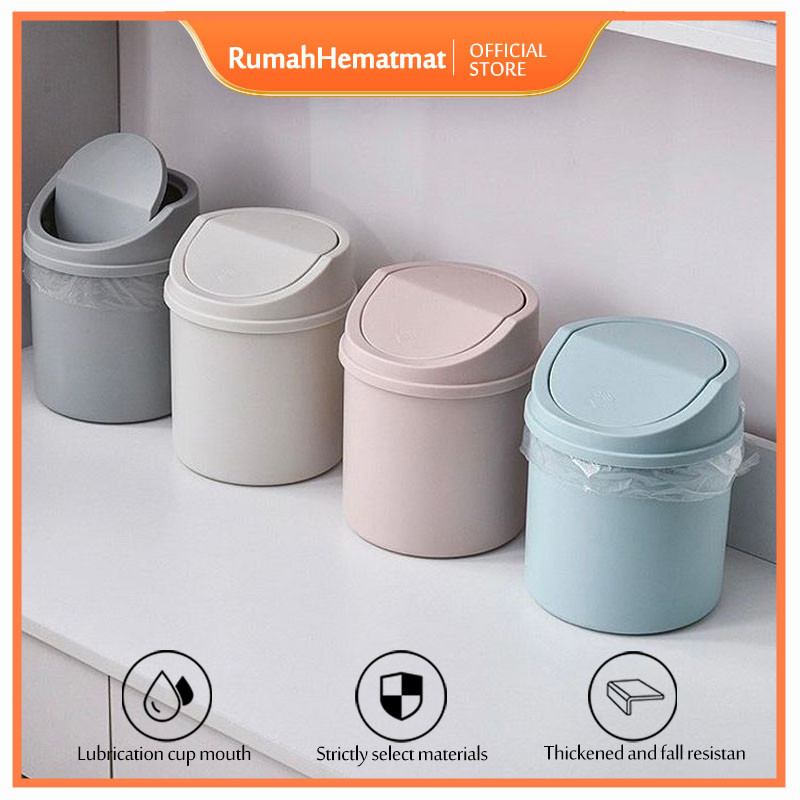 Tempat Sampah Mini kamar tidur lucu Tempat Sampah Kecil Meja Tempat Sampah Kecil Aesthetic