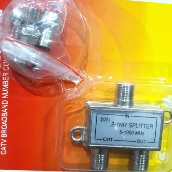 SPLITTER TV 2 WAY RAPID CABANG ANTENA
