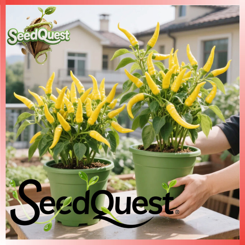 100% Original 50pcs High Yield Yellow Super Hot Chili Seeds for Planting Vegetables Siling Labuyo Se