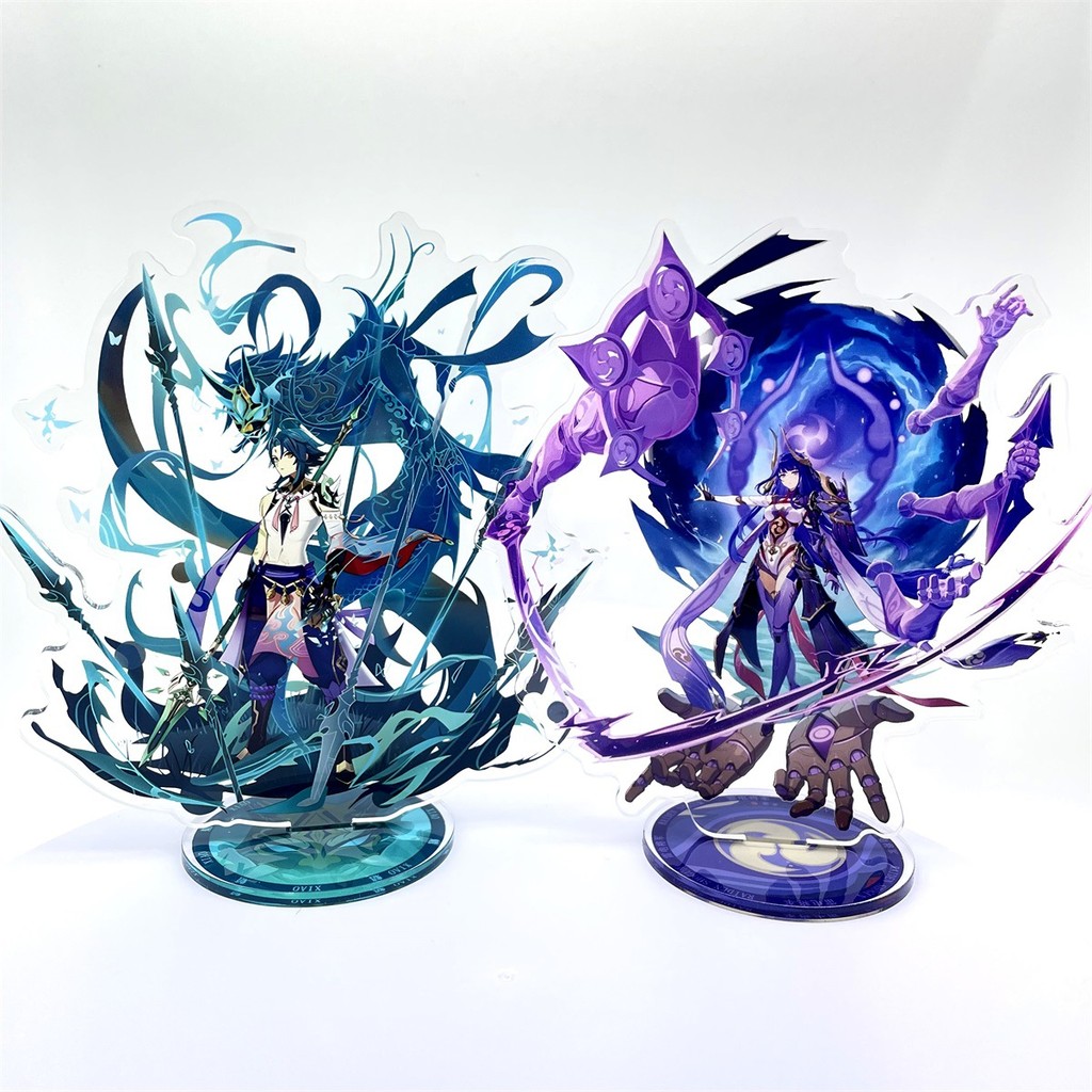 Anime Figure Genshin Impact Furina Arlecchino Xiao Yae Miko Yelan Acrylic Stand Model Plate Desk Dec