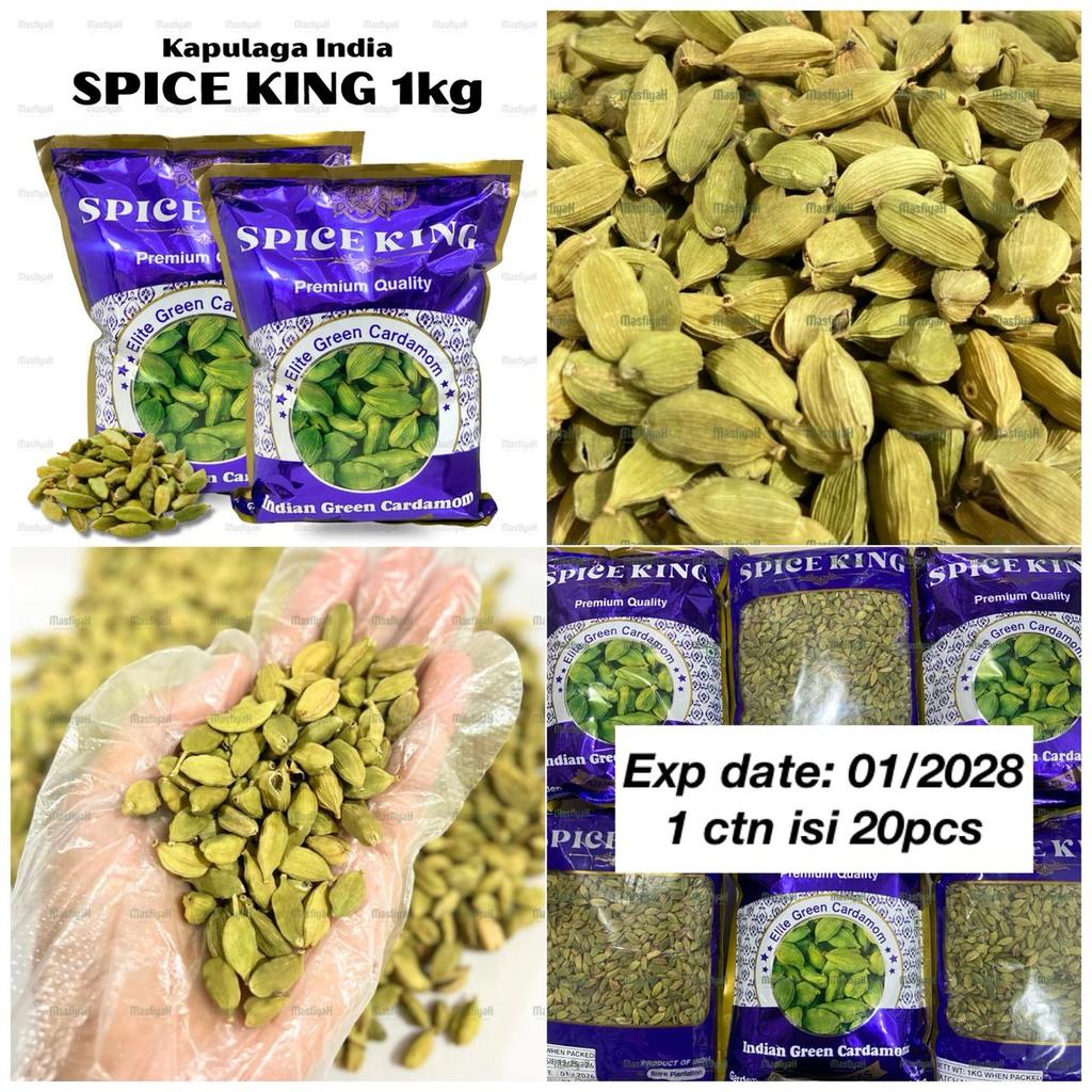 Spice king indian green cardamom 1kg kapulaga hijau india spice king kapulaga premium original space