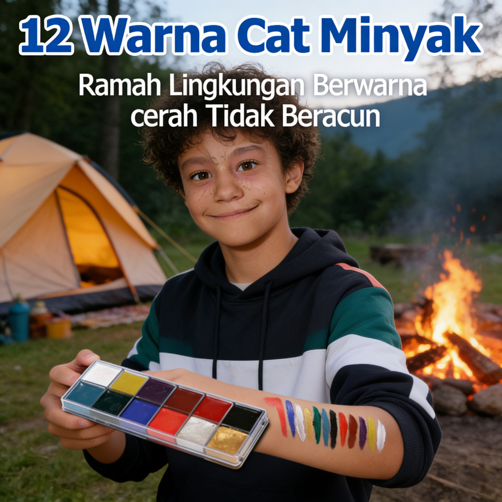 Painting Palette Wajah Body Wajah Painting Cat Face Painting 12 Warna