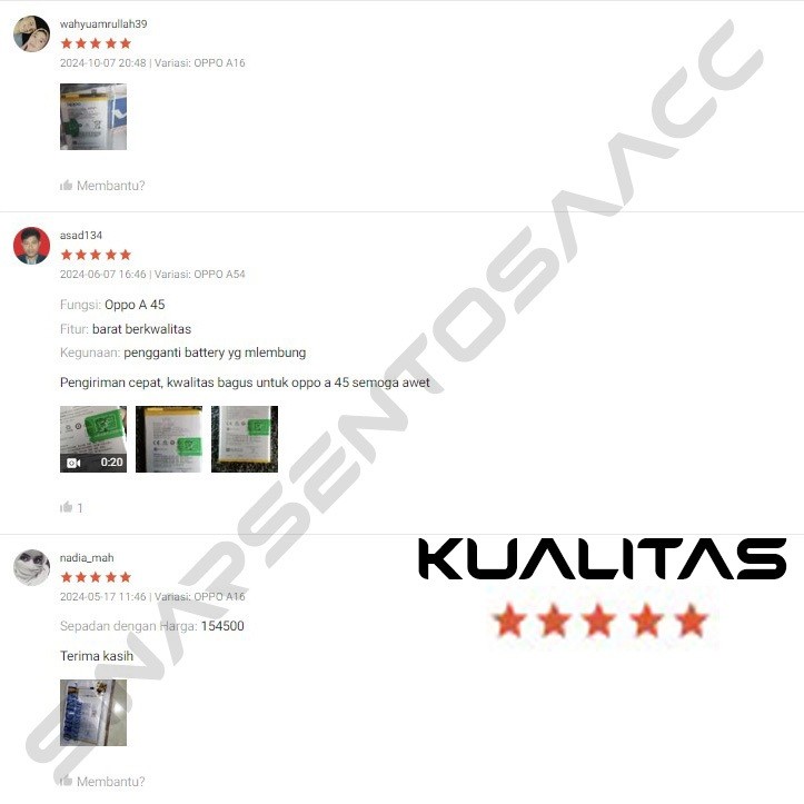 Baterai Original 100% Oppo A16 A32 A33 A53 A53S A53S 5G A54 A54S A54 5G A74 5G A93 5G A93S 5G 2020 2