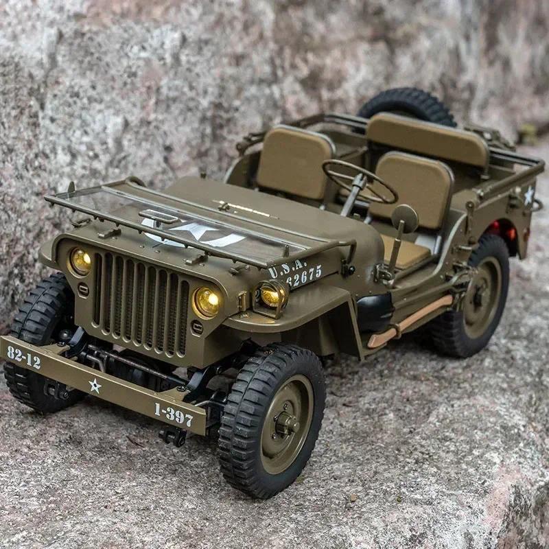 1:12 1941 For Willys Mb Scaler Willys Jeep 2.4g 4wd Rtr Crawler Climbing Scale Military Truck Buggy 