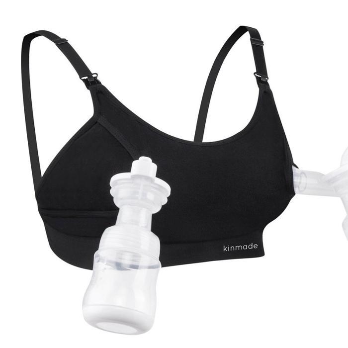 Kinmade Clip n Pump Handsfree Bra - Black, S