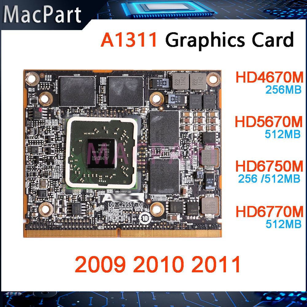 Original HD4670M HD5670M HD6750M HD6770M 256MB 512MB Video Card For Apple iMac 21.5" A1311 Graphic C