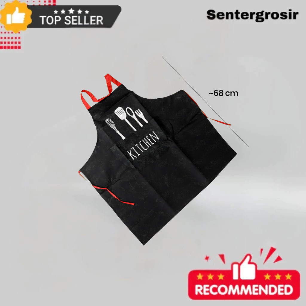 Apron Dapur Minimalis Korean Style Pola Spatula Cantik
