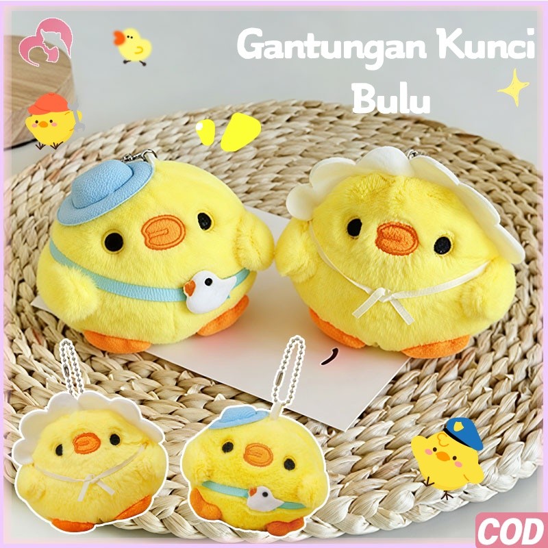 Gantungan Kunci Anak Ayam Bulu Lucu Gantungan Kunci Gantungan Tas Ransel Hadiah Anak-anak Hadiah Unt