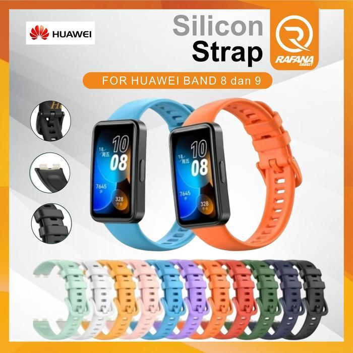 Strap Huawei Band 8/9 Rubber Silicon - pink peach