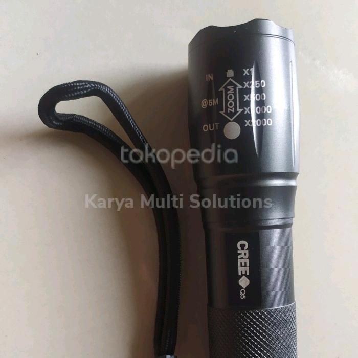 Senter Led Cree biru / senter coral