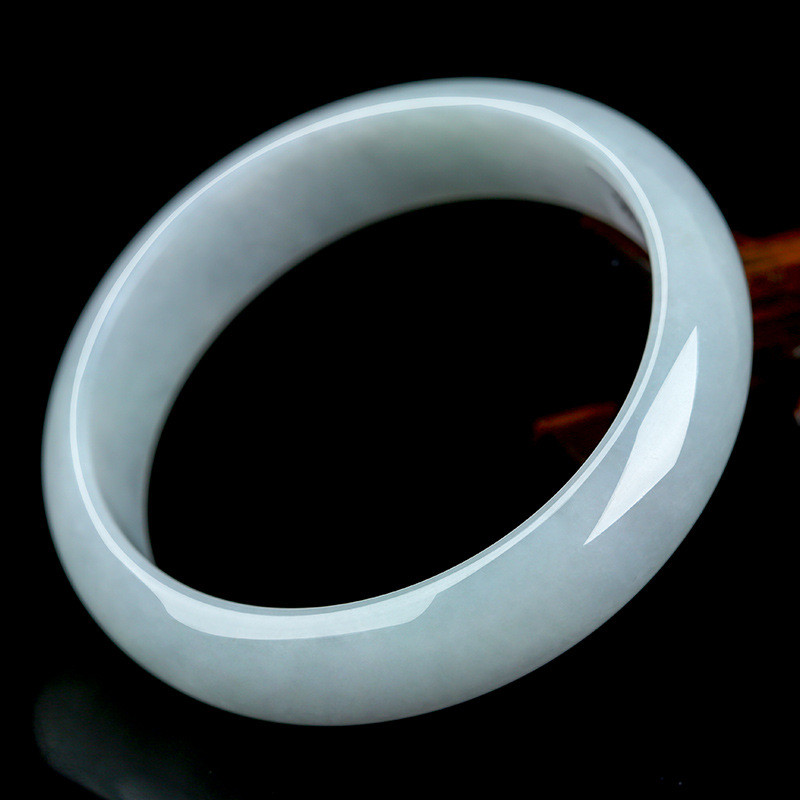 Gelang giok es Myanmar gelang giok putih es gelang giok bermotif bunga gelang gaya gadis perhiasan g