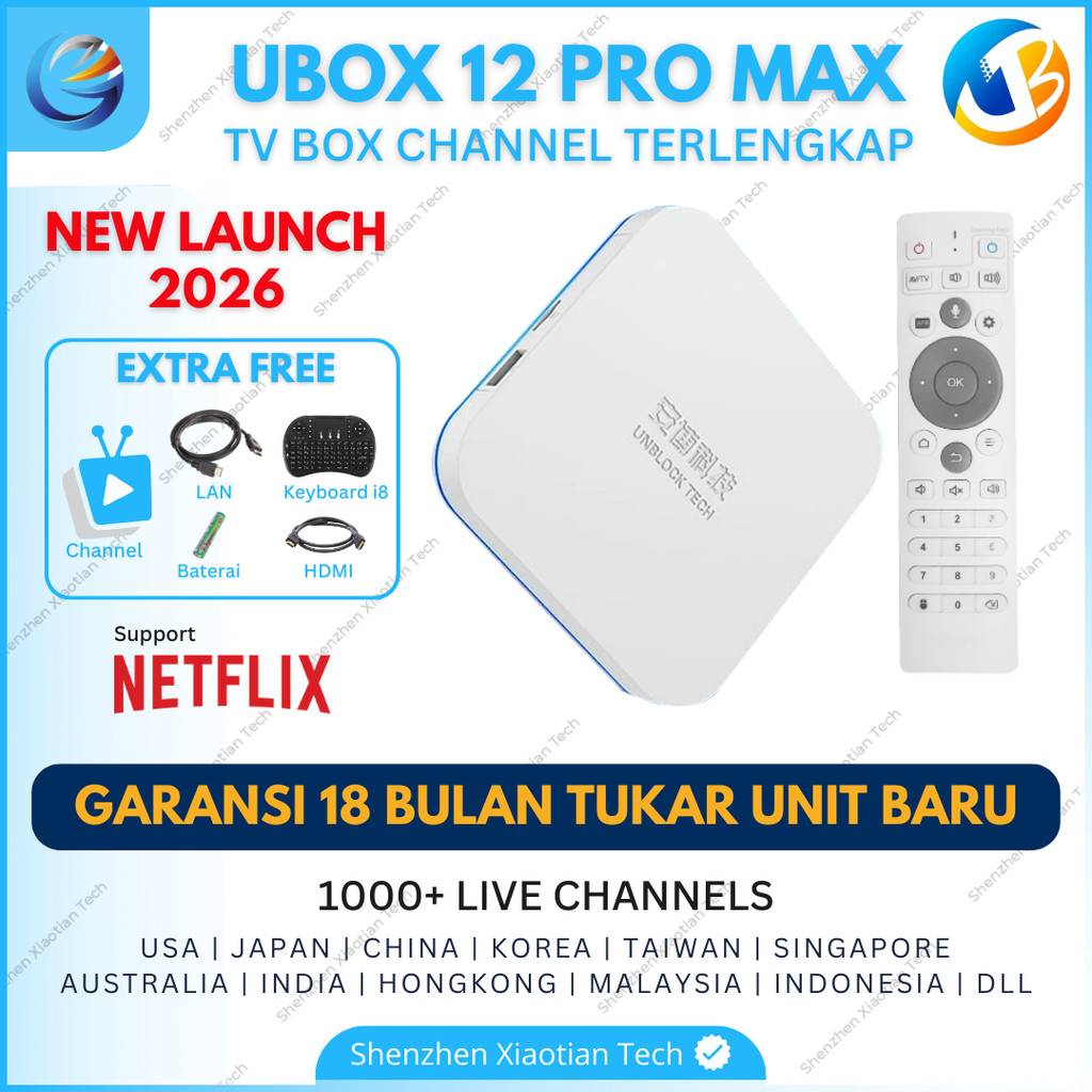 Unblock Tech Ubox 12 Pro Max / Android TV Box Unblock Tech Ubox 12 Pro Max / TV Box Unblock Tech 12 
