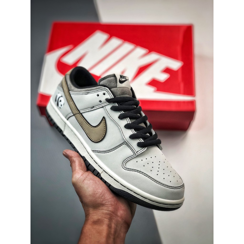 N1K3 A1R Dunk Low Retro Sepatu olahraga kasual low-top panda merah abu-abu dan putih yang disesuaika