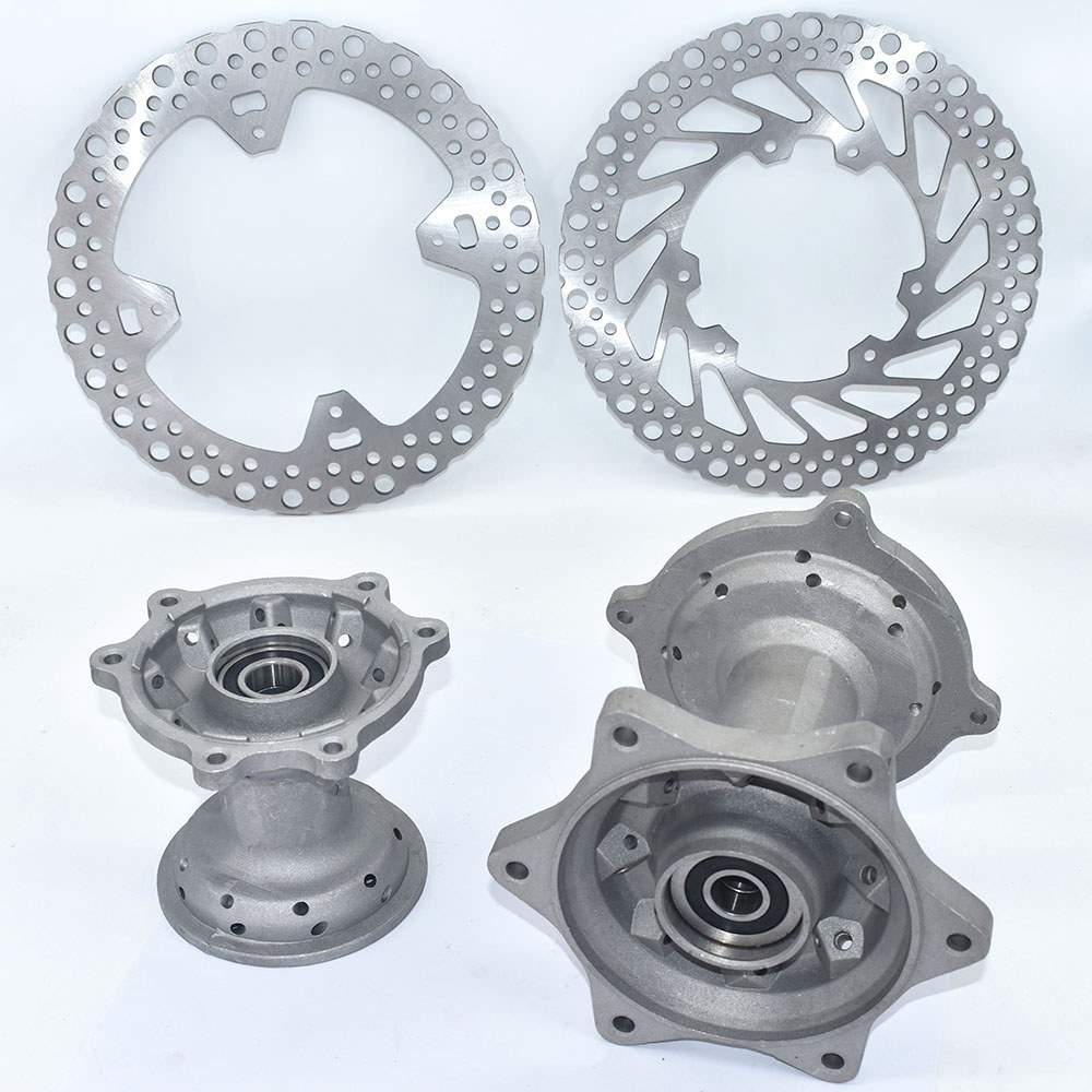 Hub roda depan 36 lubang, belakang 32 lubang, sproket 520 47T, dan rem cakram 240MM untuk motor CRF2