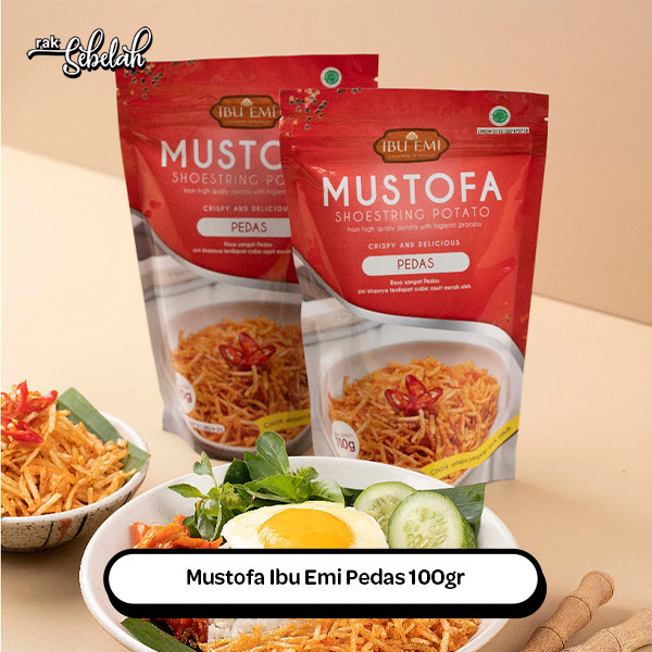 Terlaris Potachips Kentang Mustofa Ibu Emi 100g - Halal BPOM Tanpa Pengawet Lauk Makan Instan Rak