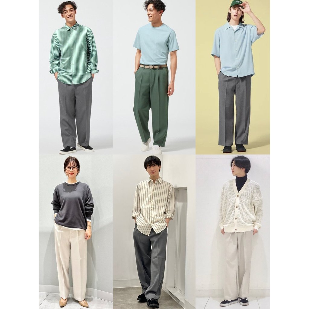 Celana Panjang Pria Wanita Loose-Fit | Unisex Baggy Slacks - GU-2160