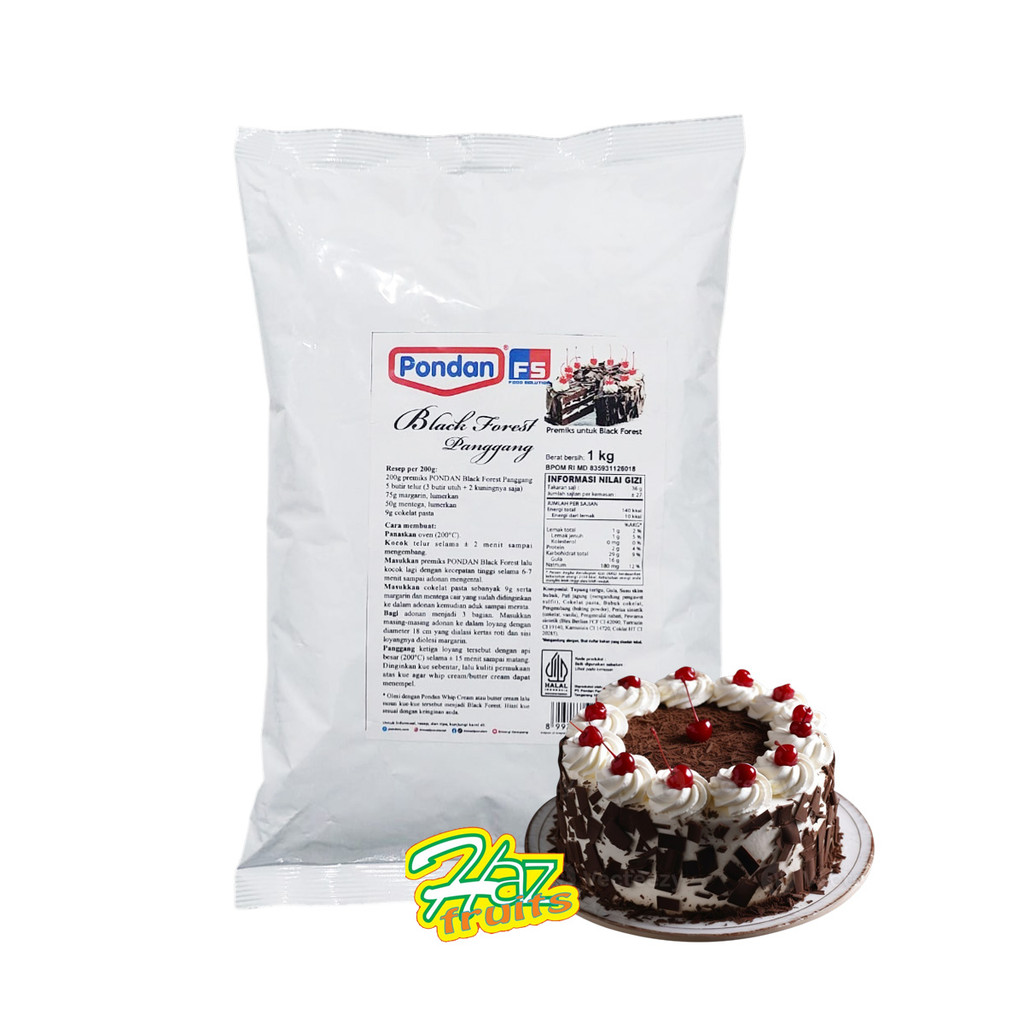 Pondan Black Forest Cake 1 Kg