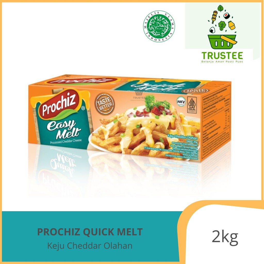 Keju Prochiz Quick Melt 2kg - Keju lumer Isian Dimsum, Bakso, Martabak