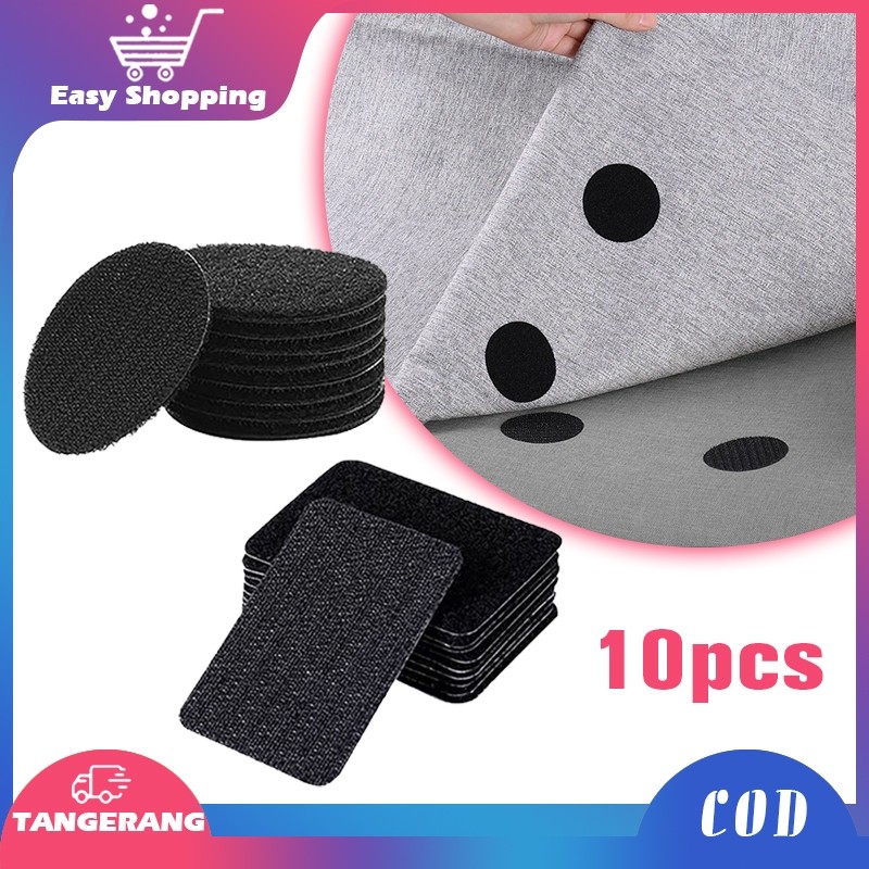 10pcs Velcro Perekat Tape 6cm Velcro Double Tape Dua Sisi Velcro Magic Tape Velcro Tape Bulat