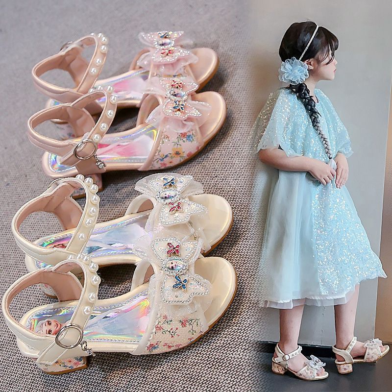 anak perempuan untuk putri sepatu hak tinggi kecil ukuran sedang dan besar