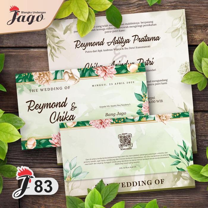 Blangko Undangan Pernikahan Jawa Wayang JAGO 83 Cantik Harga Murah
